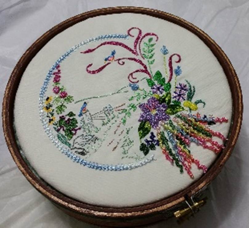A close up of a plate on a table

Description automatically generated